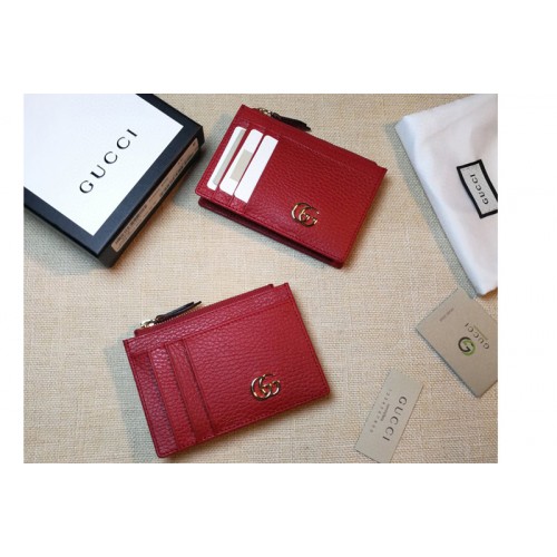 Gucci Marmont card case in Red Leather