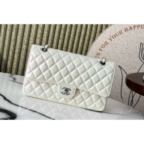 Chanel 11.12 Classic Handbag  A01113 in White Leather