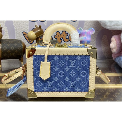 Louis Vuitton M24161 Petite Valise Denim Bleu Bag in Monogram Denim canvas