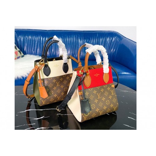 Louis Vuitton M45389 Fold Tote PM tote bag in Monogram Canvas and calfskin leather