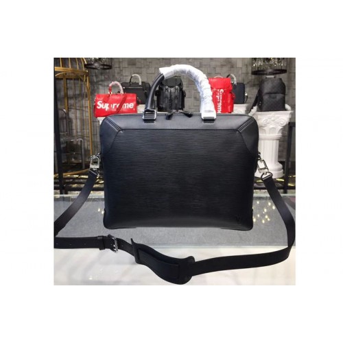 Louis Vuitton M51689 Oliver Briefcase Bags in Black Epi Leather
