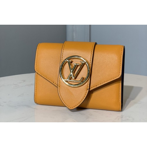 Louis Vuitton M69175 Pont 9 compact wallet in Yellow Cowhide leather