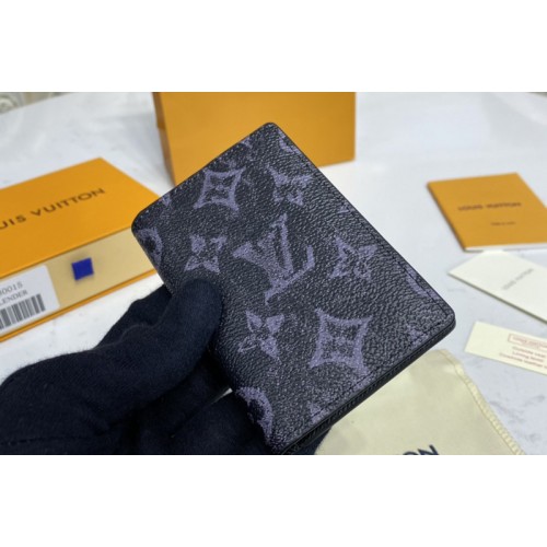 Louis Vuitton M80015 Pocket Organizer wallet in Monogram Pastel Noir coated canvas