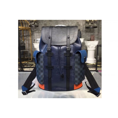 Louis Vuitton M51457 Christopher PM Backpack Bag in Epi Leather And Damier Graphite