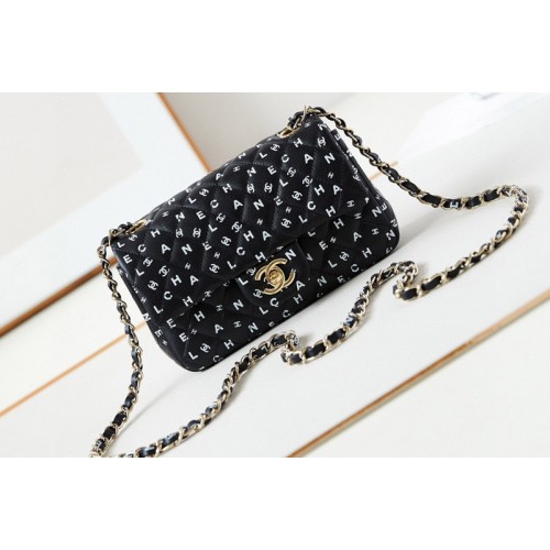 Chanel A69900 Mini Classic Handbag in Black Leather